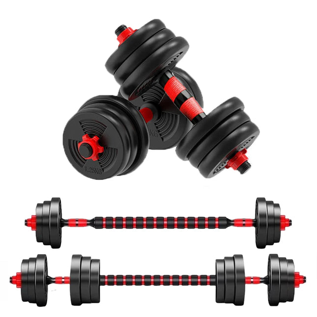 5–44 lbs Adjustable Dumbbell & Barbell Set – Anti-Slip Grip, Versatile Home Gym Strength Training