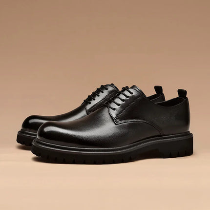 Men’s Derby Leather Shoes – Handmade Calfskin Business & Office Dress Shoes