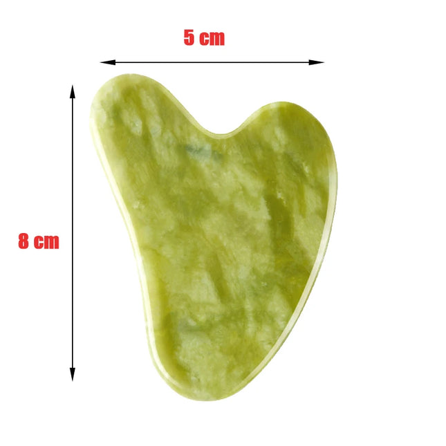 Natural Stone Gua Sha Scraper – Jade & Rose Quartz Facial Massager for Face Lifting & Wrinkle Removal