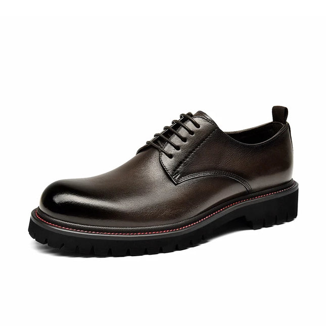 Men’s Derby Leather Shoes – Handmade Calfskin Business & Office Dress Shoes