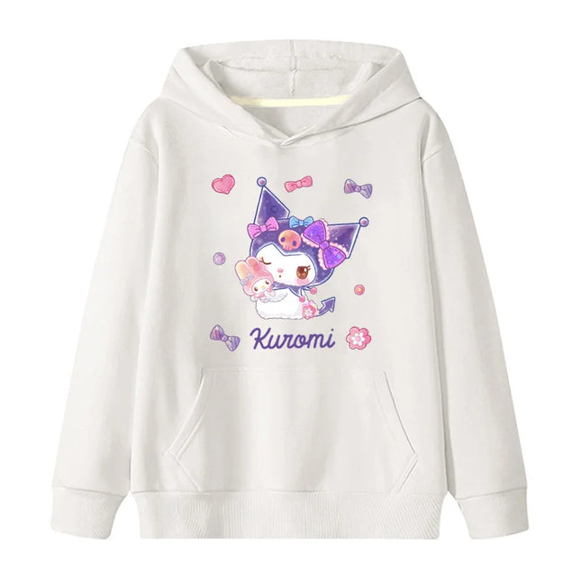 Kids Cartoon Hoodies – Kuromi & Melody Pullover for Boys & Girls