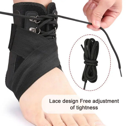 Lace-Up Ankle Brace – Elastic Foot Stabilizer for Running, Basketball, Volleyball, Tennis