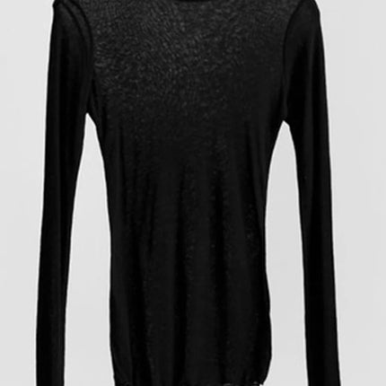 High Quality Plain T-Shirt for Women – Elastic Slim Fit Long Sleeve Casual Top