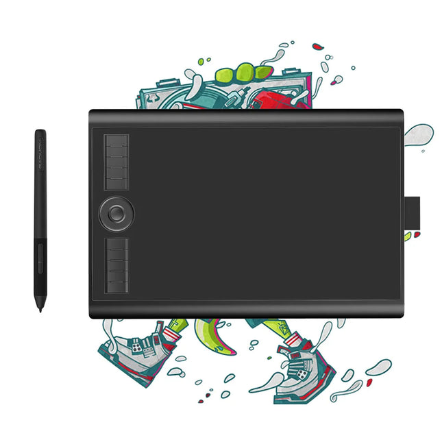 Professional 10x6.25" Digital Drawing Tablet with Tilt & Shortcut Keys