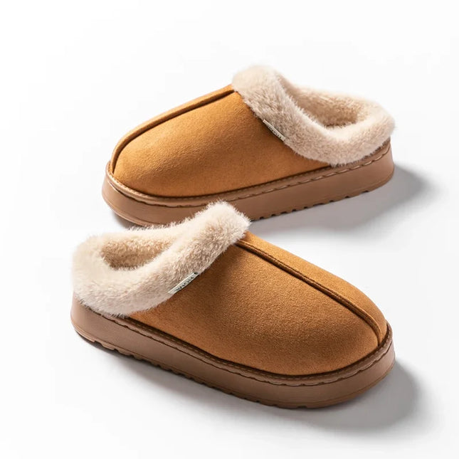 Women’s Fluffy Winter Slippers – Indoor EVA Thick Sole, Anti-Slip & Warm