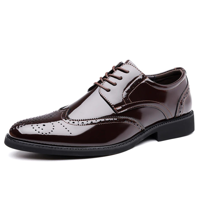Men’s Oxford Leather Sneakers – Casual & Business Flats