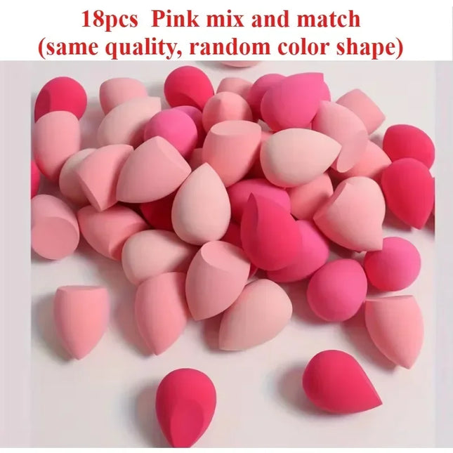 4/7/18-Piece Makeup Sponge Set – Dual-Use for Liquid, BB Cream, and Powder, Dry or Wet Application