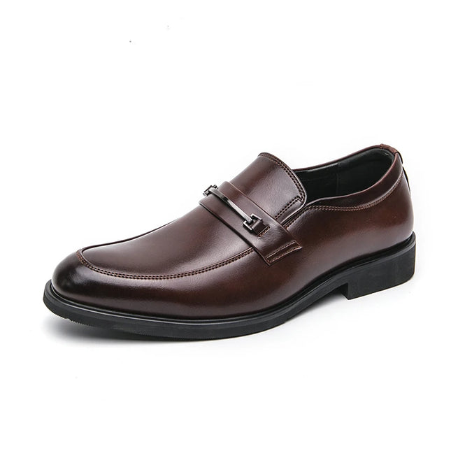 Men’s Leather Slip-On Loafers – Comfortable Non-Slip Formal & Casual Shoes