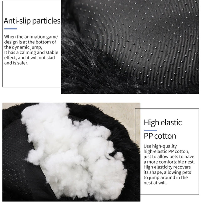 Super Soft Plush Cat Bed – Washable Donut Nest for All Cats