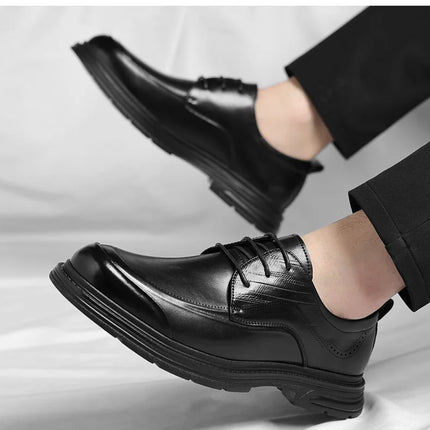 Men’s Leather Oxford-Style Casual Shoes