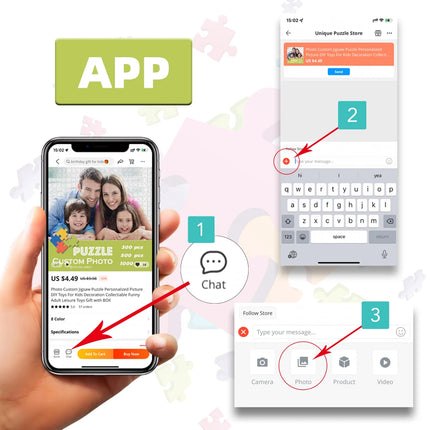Custom Jigsaw Puzzle – Create Your Own Personalized Picture Puzzle DIY Toy for Anniversary or Festival Gift (200/300/500/1000/1500 Pieces)