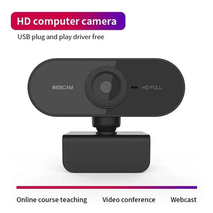 1080P USB HD Webcam with Built-In Microphone for PC & Laptop