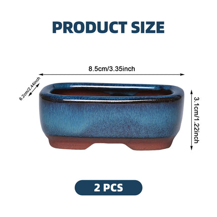 Rectangular Ceramic Succulent Planter Pot