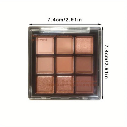 2024 Mocha Chocolate 9-Color Eyeshadow Palette – Matte & Shimmer