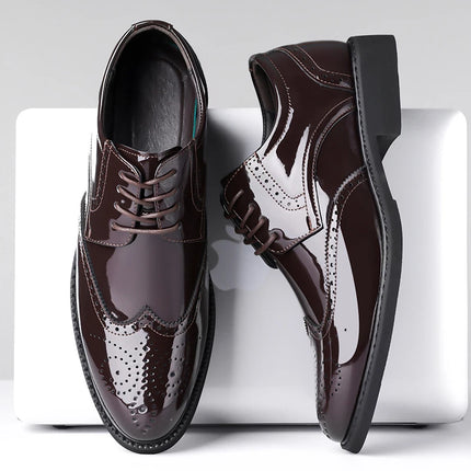 Men’s Oxford Leather Sneakers – Casual & Business Flats