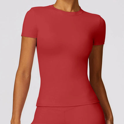 NCLAGEN Women Running Sports T-Shirt – Breathable Slim Fit Active Top