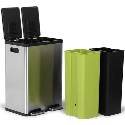 16-Gallon Dual Compartment Step Trash Can