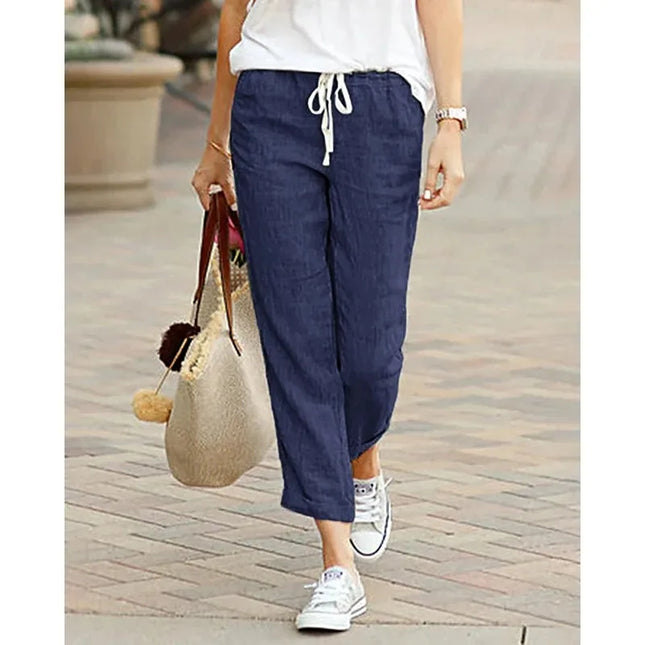 Women’s Casual Cotton Pants – Y2K Loose Drawstring Trousers