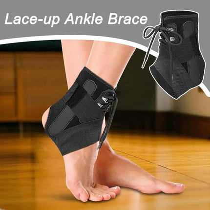 Lace-Up Ankle Brace – Elastic Foot Stabilizer for Running, Basketball, Volleyball, Tennis