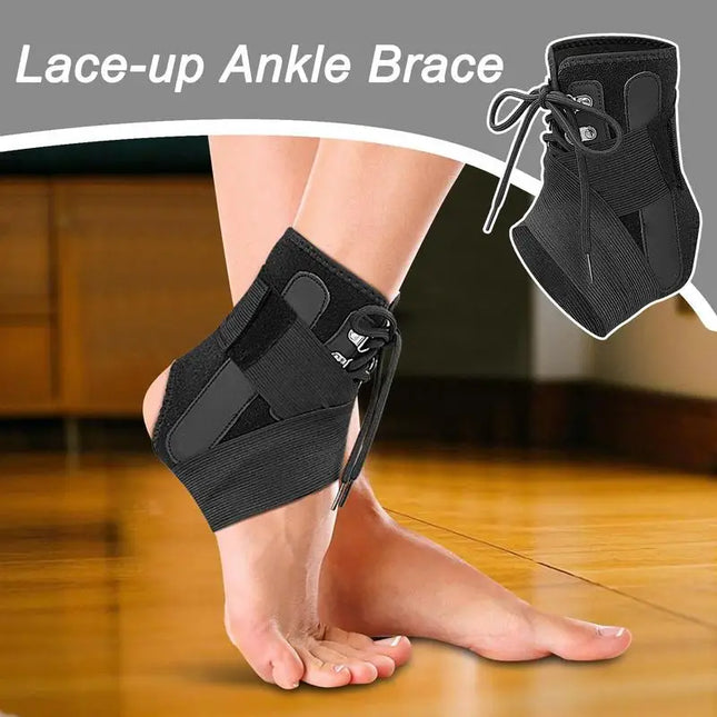 Lace-Up Ankle Brace – Elastic Foot Stabilizer for Running, Basketball, Volleyball, Tennis