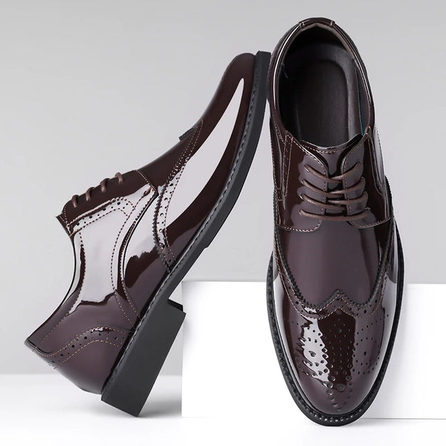 Men’s Oxford Leather Sneakers – Casual & Business Flats