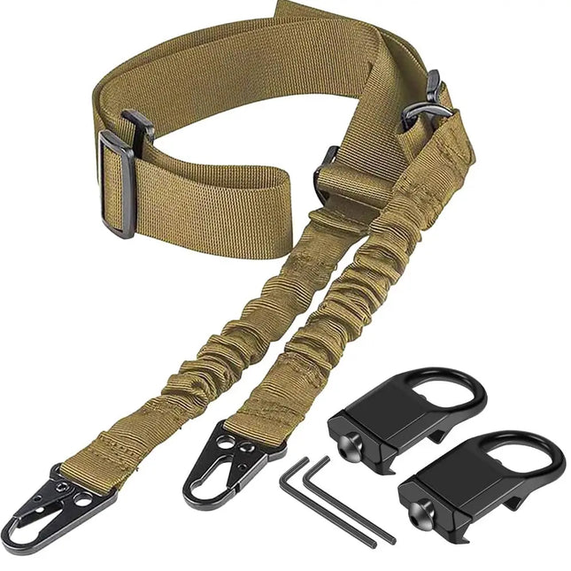 Tactical 2-Point Rifle Sling with QD Picatinny Mounts – Adjustable Quick-Release Strap