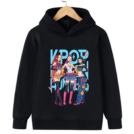 Cartoon Hooded Sweatshirt for Kids – Warm Pullover Hoodie for Girls and Boys