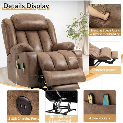 Large Electric Power Lift Recliner Chair with Footrest