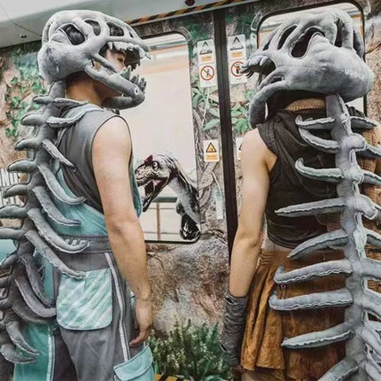 Realistic Dinosaur Skeleton Costume – Plush Cosplay Set