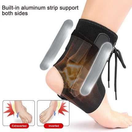 Lace-Up Ankle Brace – Elastic Foot Stabilizer for Running, Basketball, Volleyball, Tennis
