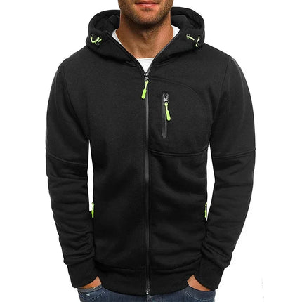 Men’s Zipper Hoodie – Long Sleeve Slim Fit Casual Sweatshirt