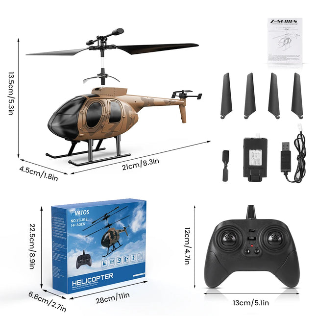 VATOS Remote Control RC Helicopter with One-Key Takeoff