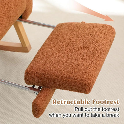 Rocking Chair Nursery with Foot Rest for Moms