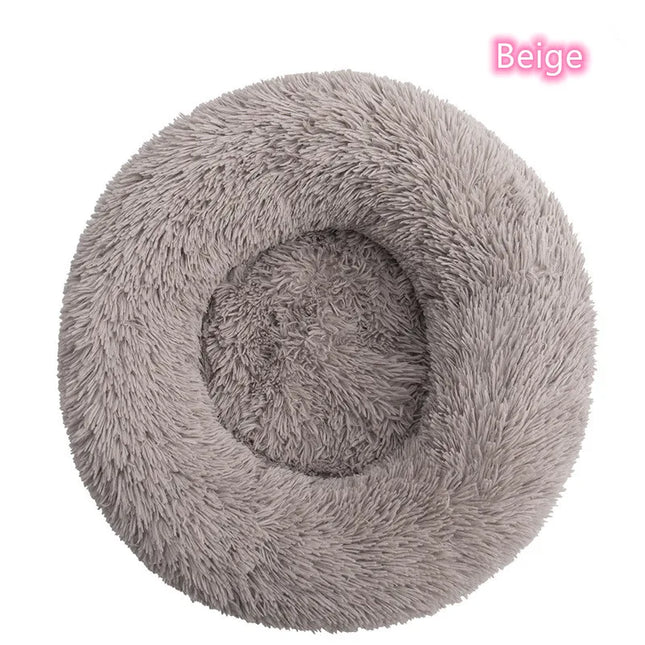 Super Soft Plush Cat Bed – Washable Donut Nest for All Cats