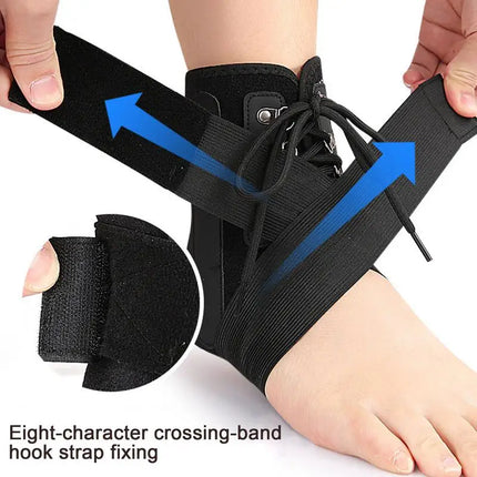 Lace-Up Ankle Brace – Elastic Foot Stabilizer for Running, Basketball, Volleyball, Tennis