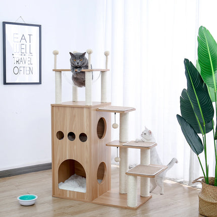 Luvera Cat Tower – Multi-Level Playhouse for Indoor Cats