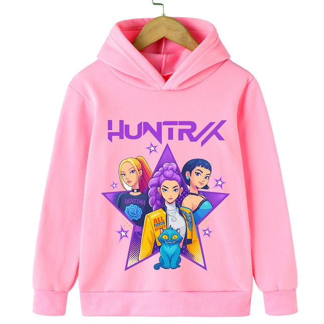 Cartoon Hooded Sweatshirt for Kids – Warm Pullover Hoodie for Girls and Boys