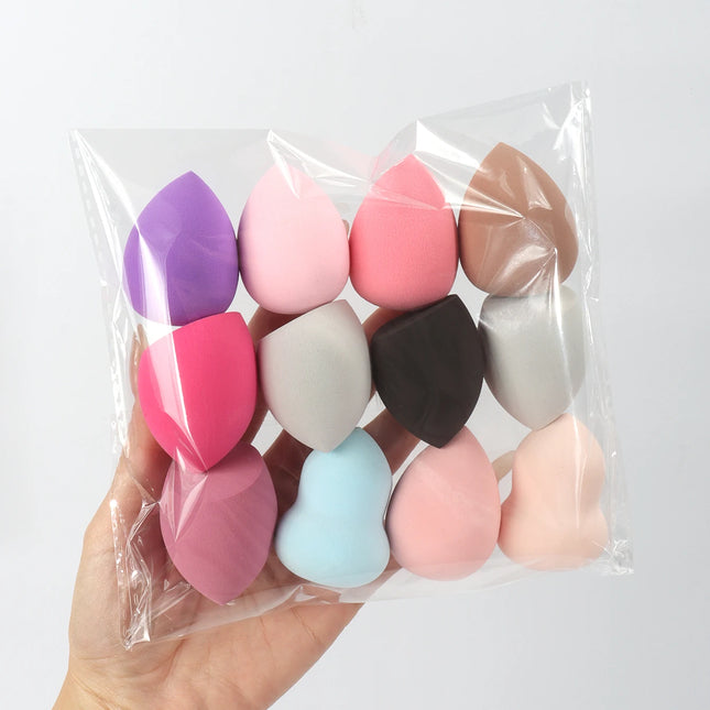 Medium Size Beauty Sponge – 6/12/24/36/60 Pieces, Random Colors and Shapes, Foundation Mixing Sponge for Liquid, Cream, and Powder
