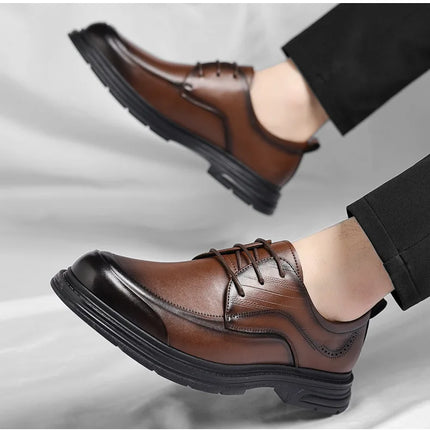 Men’s Leather Oxford-Style Casual Shoes