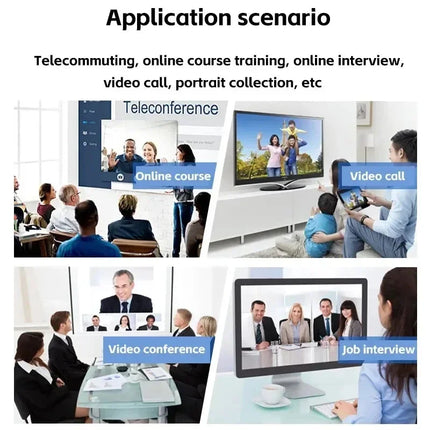 1080P USB HD Webcam with Built-In Microphone for PC & Laptop