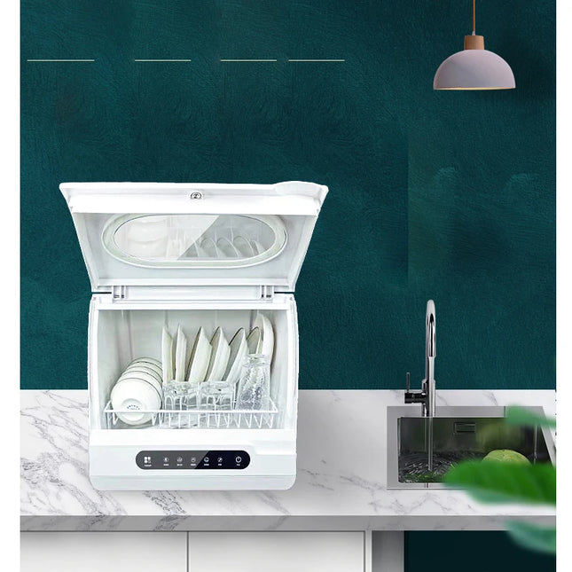 Luvera Smart Countertop Dishwasher – Compact, Automatic & Sterilizing