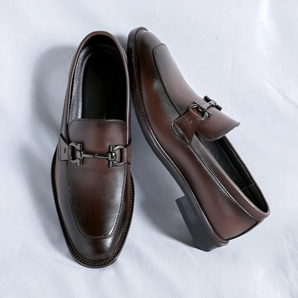 Men’s Leather Slip-On Loafers – Lightweight Comfortable Business & Casual Shoes