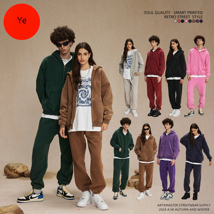 Batik Fleece Zipper Hoodie – Autumn & Winter Casual Pullover