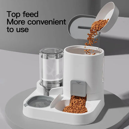 2-in-1 Cat Feeder & Water Dispenser – Spill-Proof Design