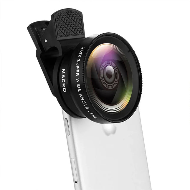 Universal Clip-On Phone Camera Lens – 0.45X Ultra Wide + 12.5X Macro