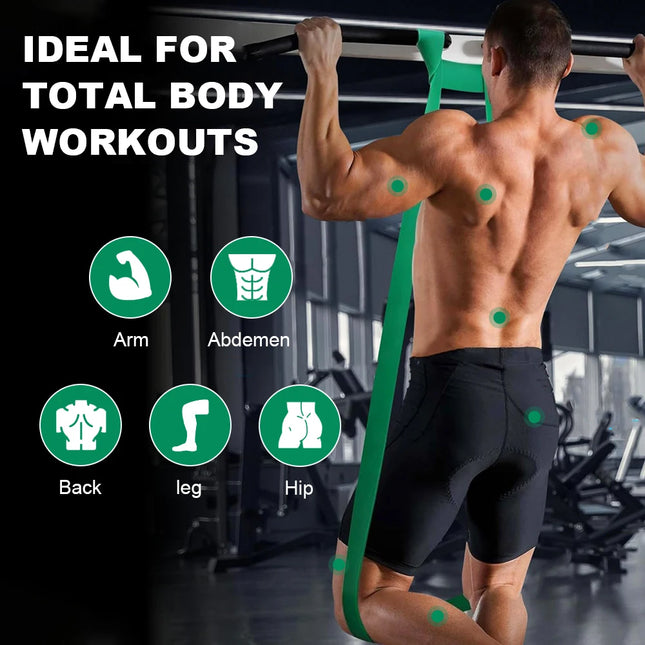 5–120lbs Fitness Resistance Bands – Elastic Workout Bands for Boxing, Yoga, Pilates, and Home Gym Training