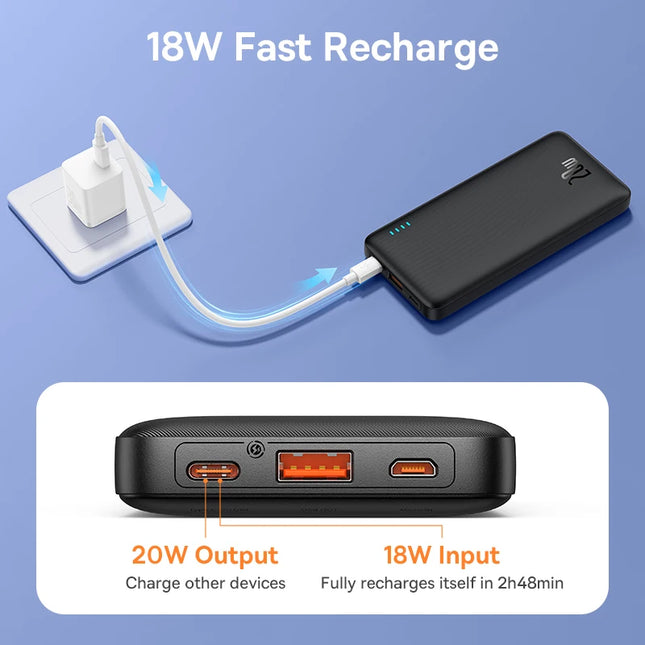10000mAh 20W Fast Charge Portable Power Bank – Dual Charging