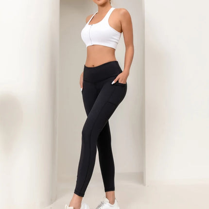 Women’s High-Rise Fitness Leggings – Stretchy Cropped Workout Pants for Everyday Comfort