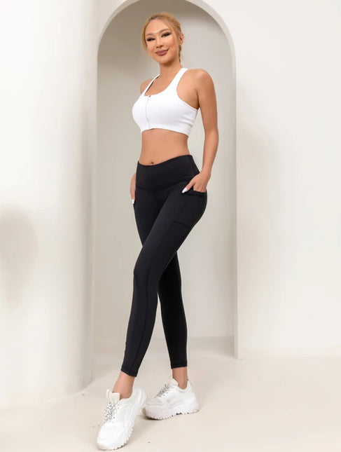 Women’s High-Rise Fitness Leggings – Stretchy Cropped Workout Pants for Everyday Comfort