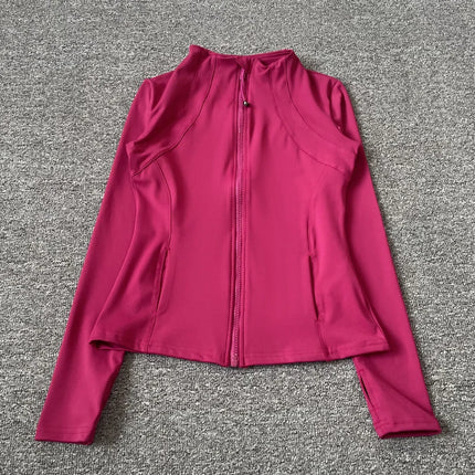 Women's Quick Dry Slim-Fit Fitness Jacket – Breathable Zip-Up Activewear